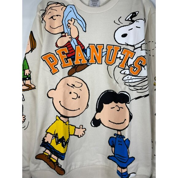 Peanuts Charlie Brown Group Characters Mens Graphic Sweatshirt XL 46-48 Snoopy - Picture 7 of 12